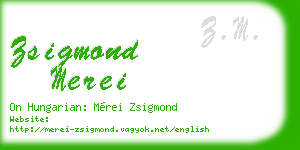 zsigmond merei business card