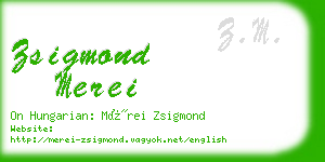 zsigmond merei business card